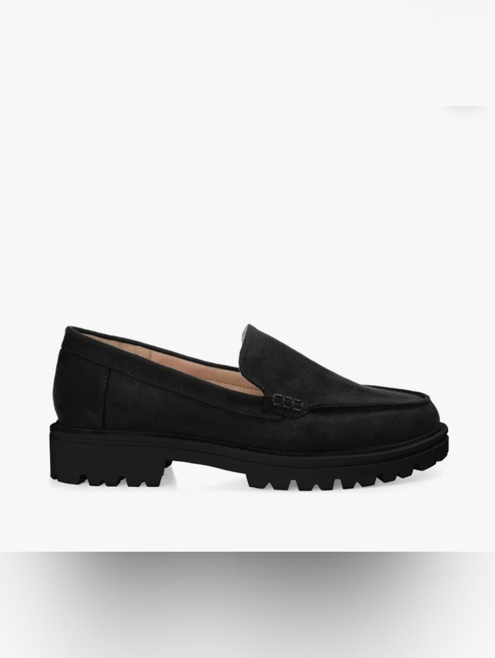 Journee Collection Erika Classic Black Women's Faux Suede  Loafer Size 6